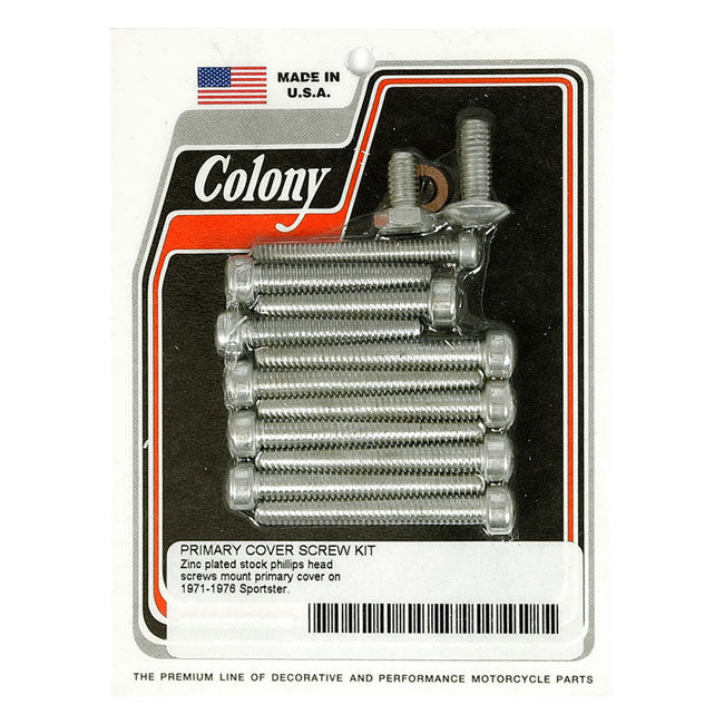 Colony primary mount kit phillips head, zinc — 71-76 XL Sportster (NU)
