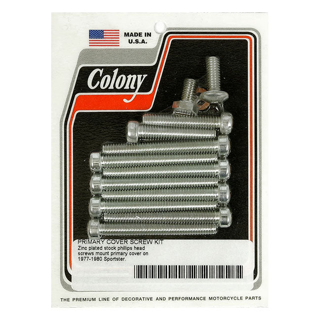 Colony primary mount kit phillips head, zinc — 77-80 XL Sportster (NU)