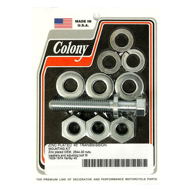 Colony, transmission mount kit. Zinc — 29-73 45" Flathead (NU)
