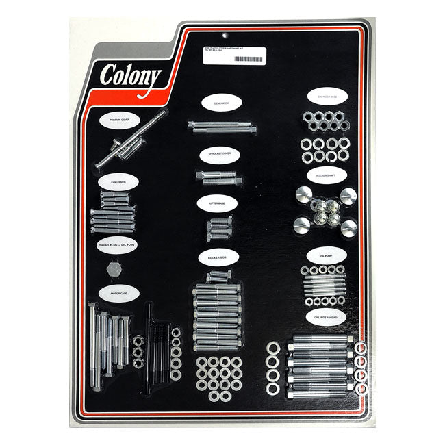 Colony motor screw set — 57-66 XL Sportster; XLH (NU) (Excl. XLCH)