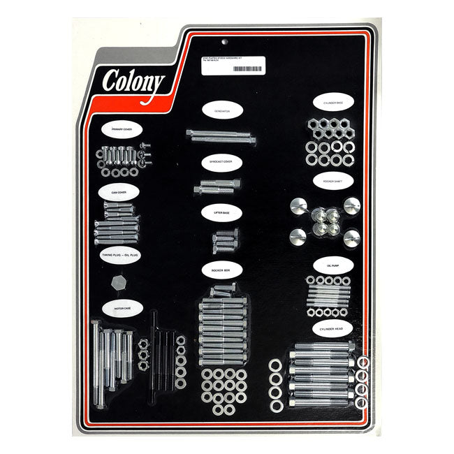 Colony motor screw set — 57-69 XLCH (NU) (Excl. XL Sportster; XLH)
