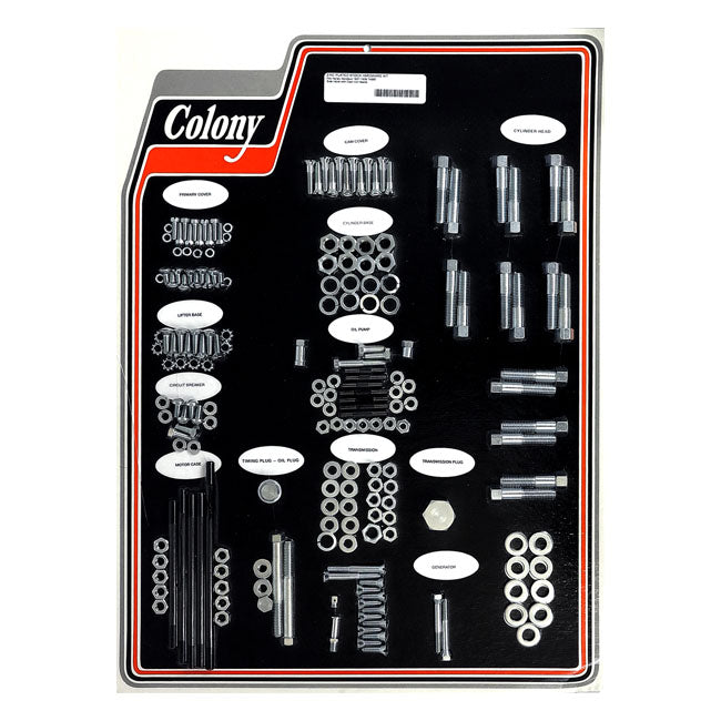Colony motor screw set — 37-39 74/80" U models WITH CAST IRON HEADS (NU)