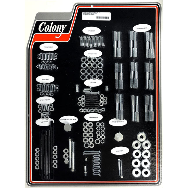 Colony motor screw set — 40-48 74"/80" U models WITH ALUMINUM HEADS (NU)