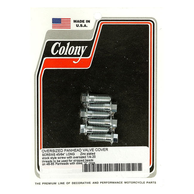 Colony, oversized Panhead rocker cover screw set — 48-65 Panhead (NU)