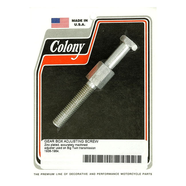 Colony, transmission adjuster bolt. Zinc — 37-64 all Big Twin (NU)