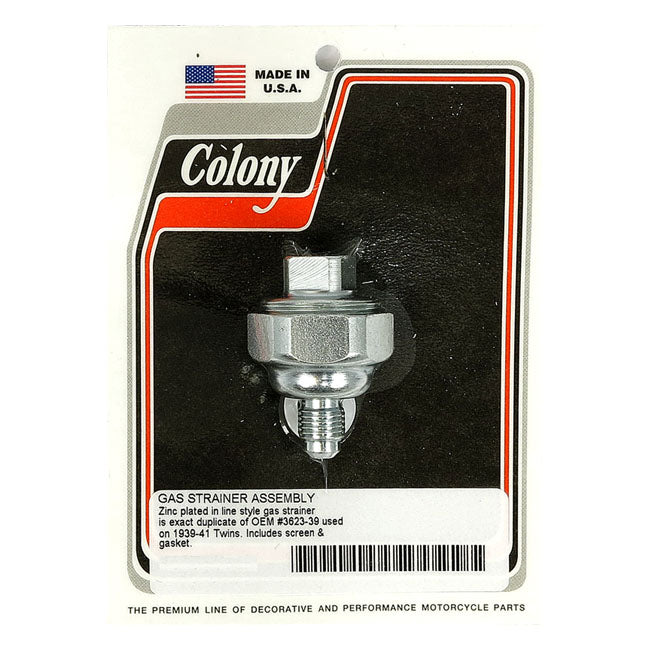 Colony, gas strainer. Zinc — 39-41 H-D (NU)