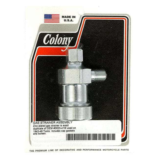 Colony, gas strainer. Zinc — 42-49 H-D (NU)
