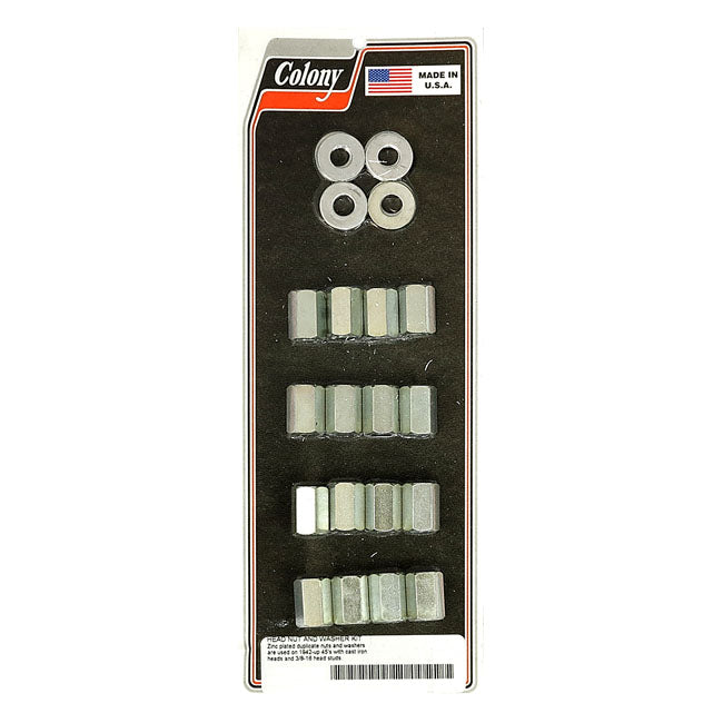 Colony 45" cyl head nut kit — 42-50 45" SV (NU) WITH CAST IRON HEADS