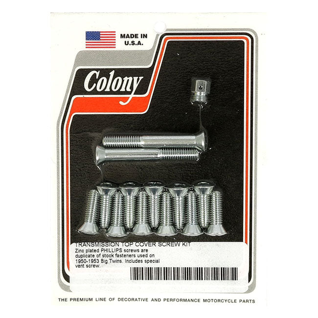 Colony transm top cover screw kit — 50-53 Big Twin (NU)