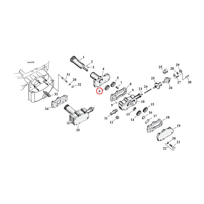 Driven gear, feed. oil pump