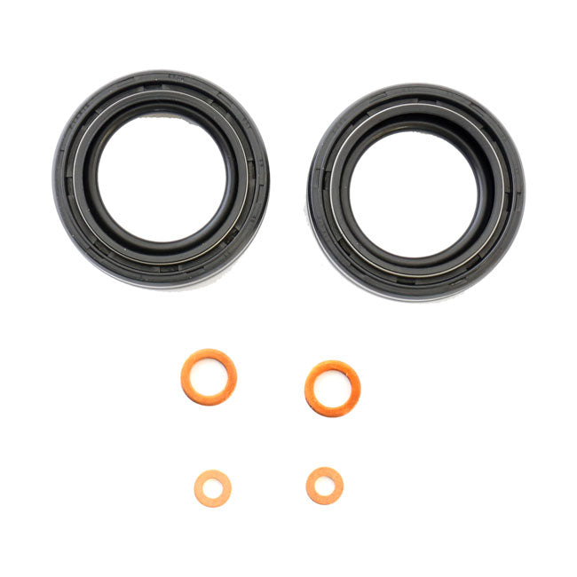 Athena, fork oil seal kit 35mm fork tubes — 84-87 FX; FXR; XL Sportster (Excl. 1987 FXRS; FXLR) (NU)