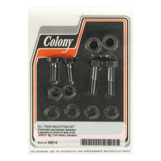 Colony, oil tank mount kit. Black