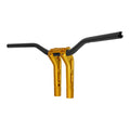 PM, 1-1/4" Phatbar & 12" riser kit. Gold Ops — 82-24 H-D mech. or e-throttle with 3-1/2" mount bolt spacing (NU)