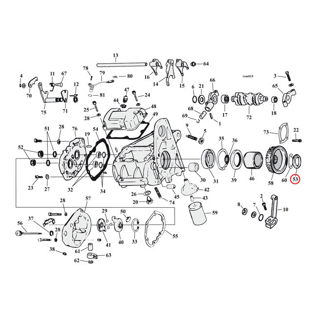 Nut, transmission pulley — 93-06 Softail; FLT/Touring; 93-05 Dyna; 93-22 XL Sportster; 08-12 XR1200 (NU)