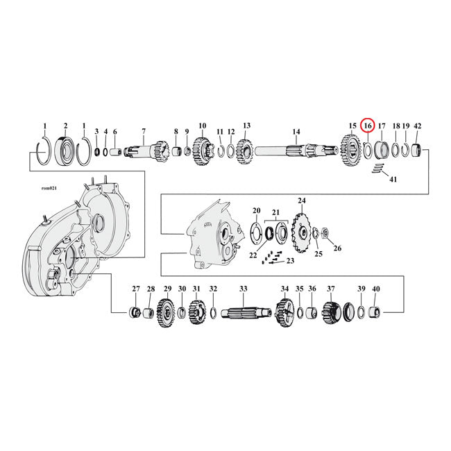 Thrust washer, transmission mainshaft, right side .090"