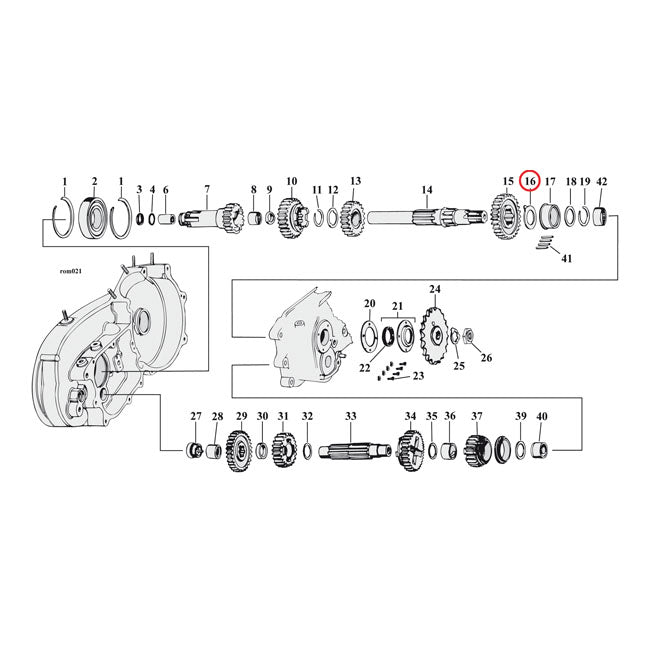 Thrust washer, transmission mainshaft, right side .0845"