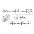 Thrust washer, transmission mainshaft, right side .0725"