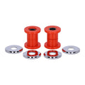 Handlebar damper kit, red polyurethane — 18-25 Softail; 83-25 FLT/Touring; 09-25 trikes