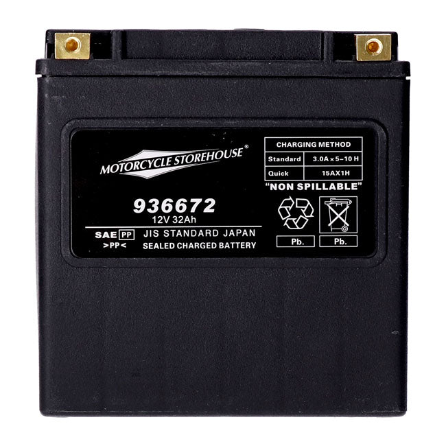 MCS, Standard Series - AGM sealed battery. 12v, 32ah. 450cca