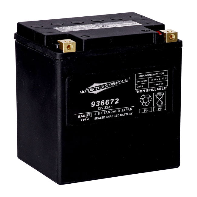 MCS, Standard Series - AGM sealed battery. 12v, 32ah. 450cca