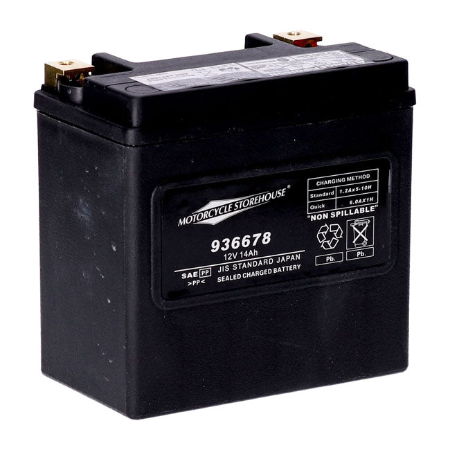 MCS, Standard Series - AGM sealed battery. 12v, 14ah. 240cca