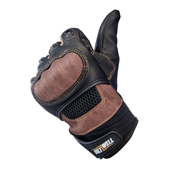 Biltwell Bridgeport gloves chocolate/black