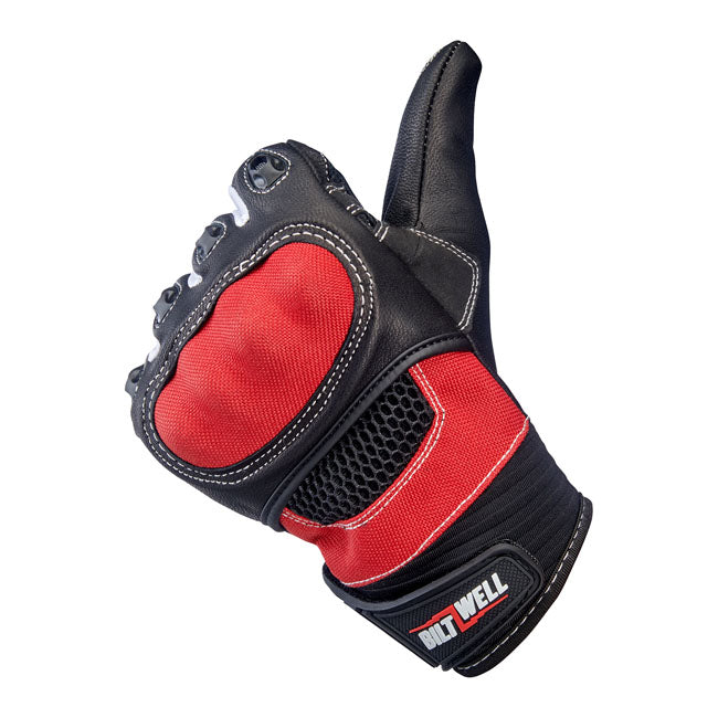 Biltwell Bridgeport gloves red/black