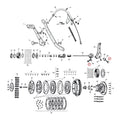 Screw, clutch release lever — 41-43 45" W models; 41-73 SERVI-CAR (NU)