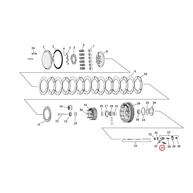 Spring, worm lever clutch/shifter pawl transmission