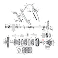 Lockwasher, clutch nut