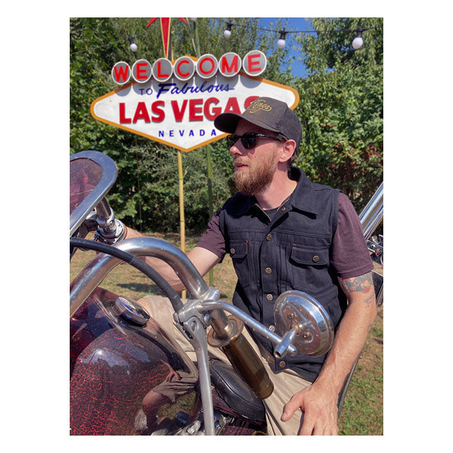 13 1/2 Rain Splitter denim vest black