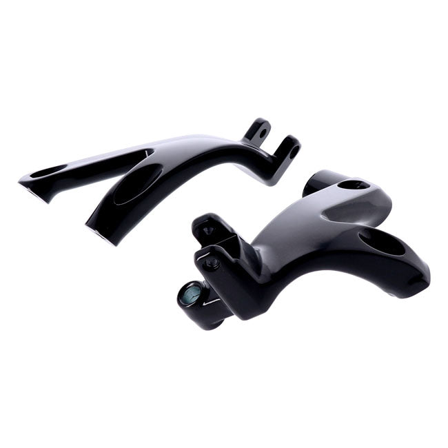 M8 Softail floorboard to foot peg conversion bracket set — 18-24 Softail with rider floorboards (NU)