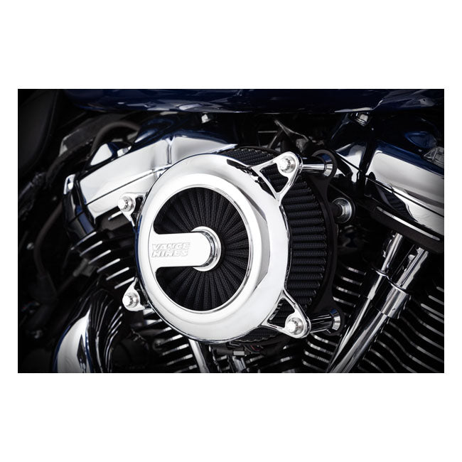 Vance & Hines, VO2 Rogue air cleaner kit. chrome — 16-17 Softail; 2017 FXDLS; 08-16 FLT/Touring; Trike. (e-throttle) (NU)