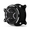 Vance & Hines, VO2 x air cleaner kit. contrast cut matte bla — 16-17 Softail; 2017 FXDLS; 08-16 FLT/Touring; Trike. (e-throttle) (NU)