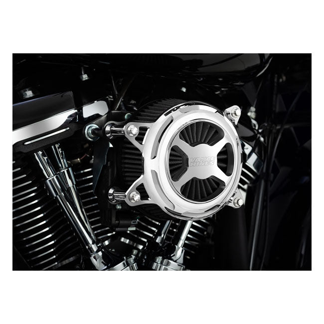 Vance & Hines, VO2 x air cleaner kit. chrome — 16-17 Softail; 2017 FXDLS; 08-16 FLT/Touring; Trike. (e-throttle) (NU)