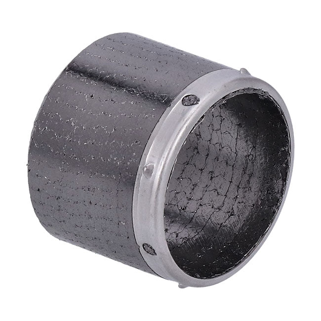 Gasket, muffler to header pipe — Softail: 18-24 FLSB with 2-1 exhaust (NU). Trikes: 21-25 Trikes