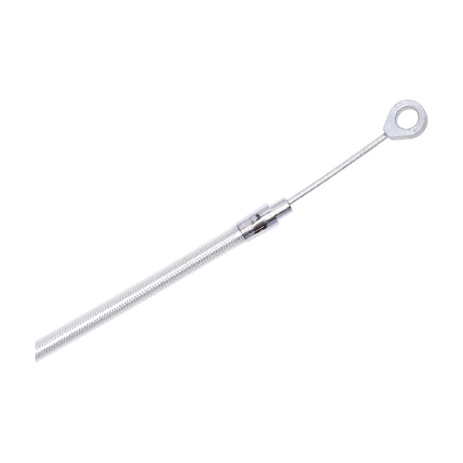 MCS, clutch cable 70" (178cm). Chrome — 06-26 Big Twin clutch (excl. 08-26 Touring & all with hydraulic master cylinder)