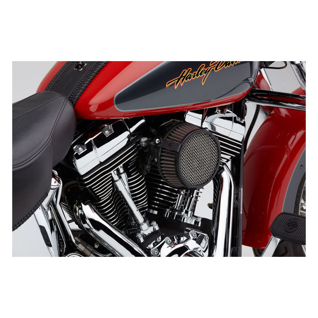 Cobra, Naked air cleaner kit. Plain. Black — 18-24 (NU) Softail; 17-25 FLT/Touring (excl. 24-25 FLHX 117; 2025 FLHXU; 24-25 FLTRX 117; 23-25 CVO Touring); 17-25 Trikes
