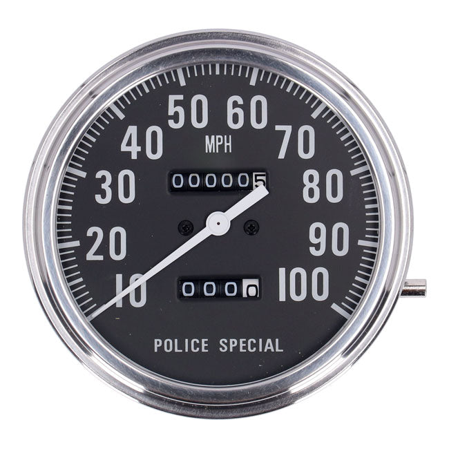 FL speedometer, ''Police face'', black. 1:1 mph