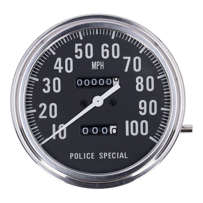 FL speedometer, ''Police face'', black. 2:1 mph