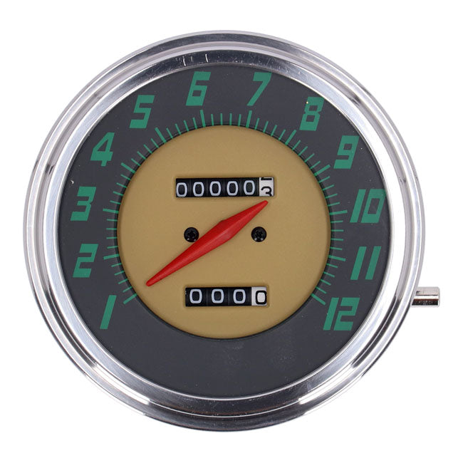FL speedometer, ''48-61 face'', green. 2:1 mph