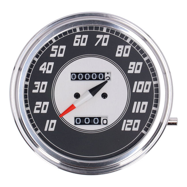 FL speedometer, ''46-47 face'', silver/black. 2:1 mph