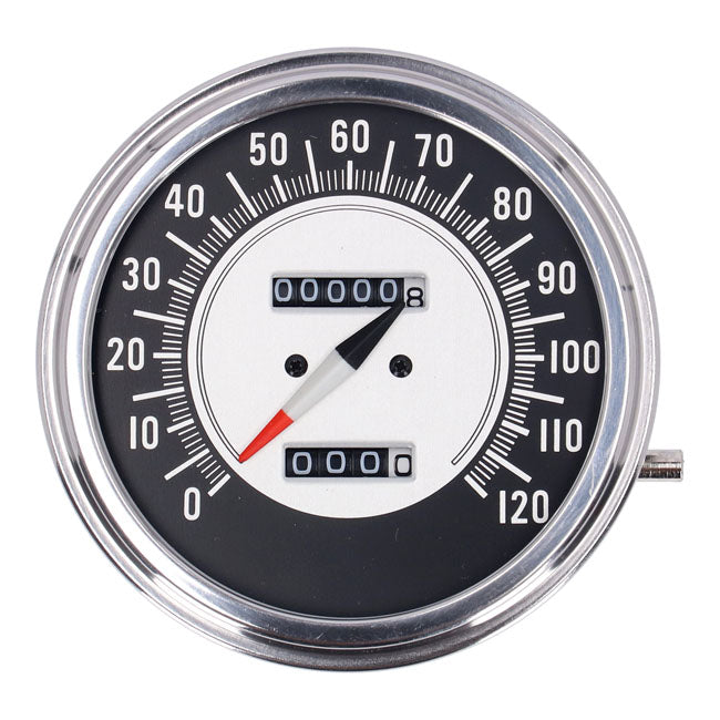 FL speedometer, ''68-72 face'', black/silver. 1:1 mph