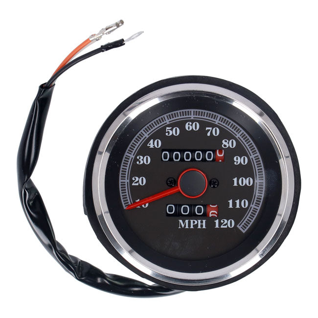 Speedometer 120 mph face — 84-94 FX; FXR; XL Sportster with tank mounted instruments (NU)