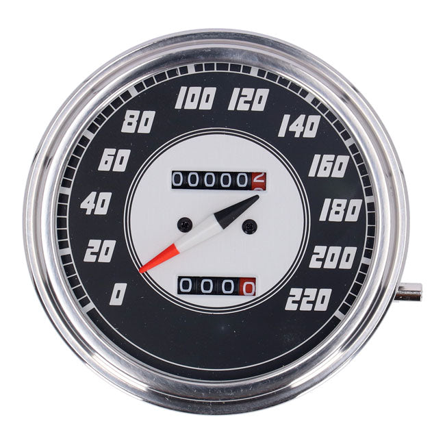 FL speedometer, ''46-47 face'', silver/black. 2:1 kmh