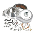 S&S, teardrop air cleaner assembly. Chrome — CV carburetor: 93-06 all Big Twin; Delphi inj.: 01-15 Softail; 04-17 Dyna (Excl. 2017 FXDLS); 02-07 FLT/Touring (NU)
