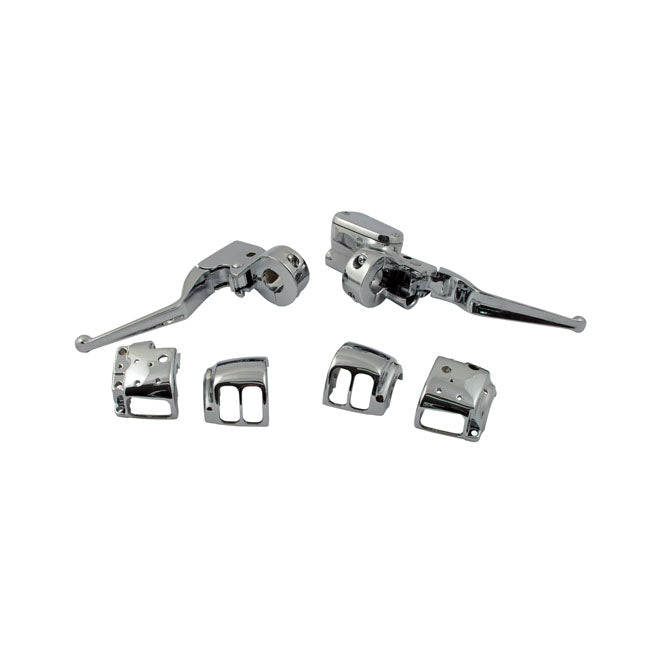 Handlebar control kit chrome 1/2" bore — 04-06 XL Sportster (NU)