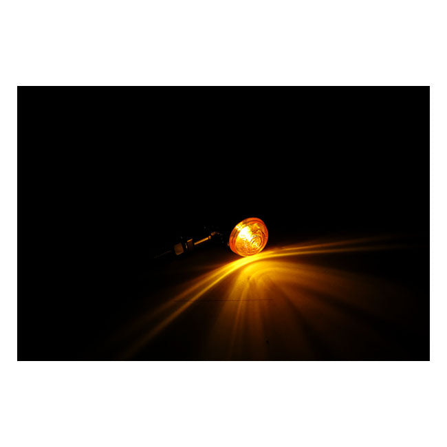 Micro bullet, 12v halogen turn signals. Chrome, plain