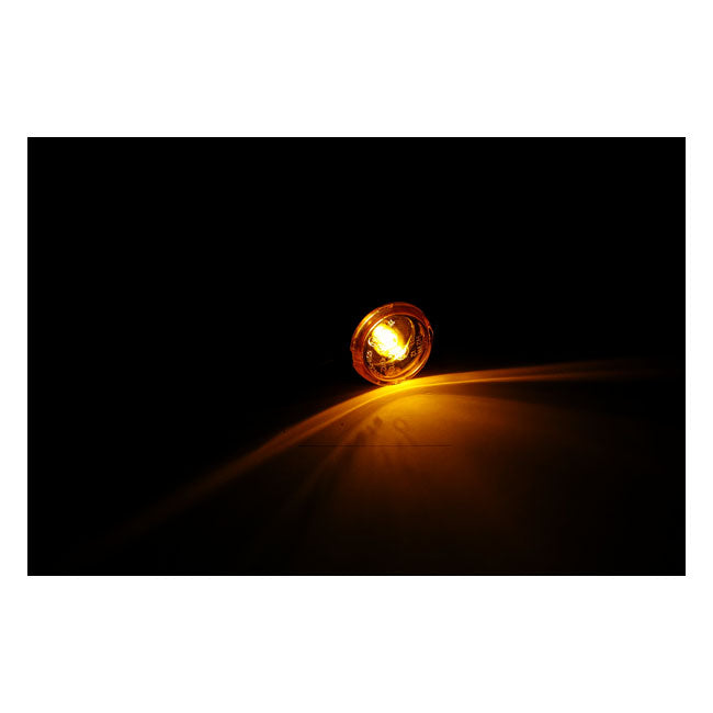Mini bullet, halogen turn signals. Black, grooved