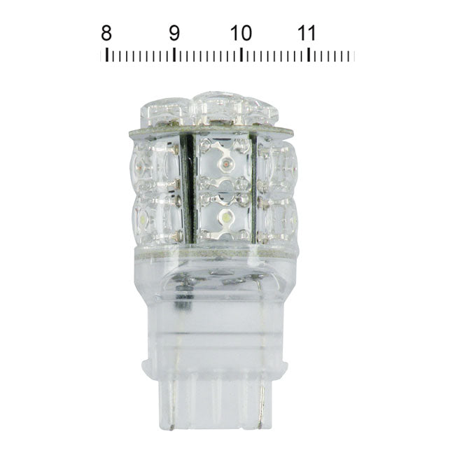 Superflux #194 LED miniature bulb. White light, glass base — 941130